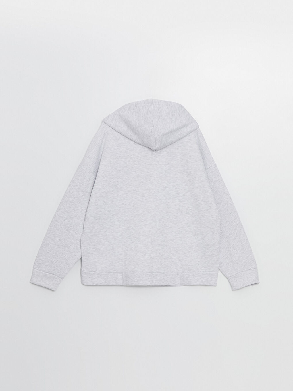 BLAİS Gri Baskılı Oversize Kadın Kalın Hoodie - 6