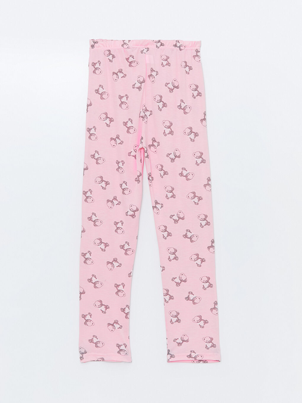 Path-y Pembe Beli Lastikli Desenli Kadın Pijama Alt - 1