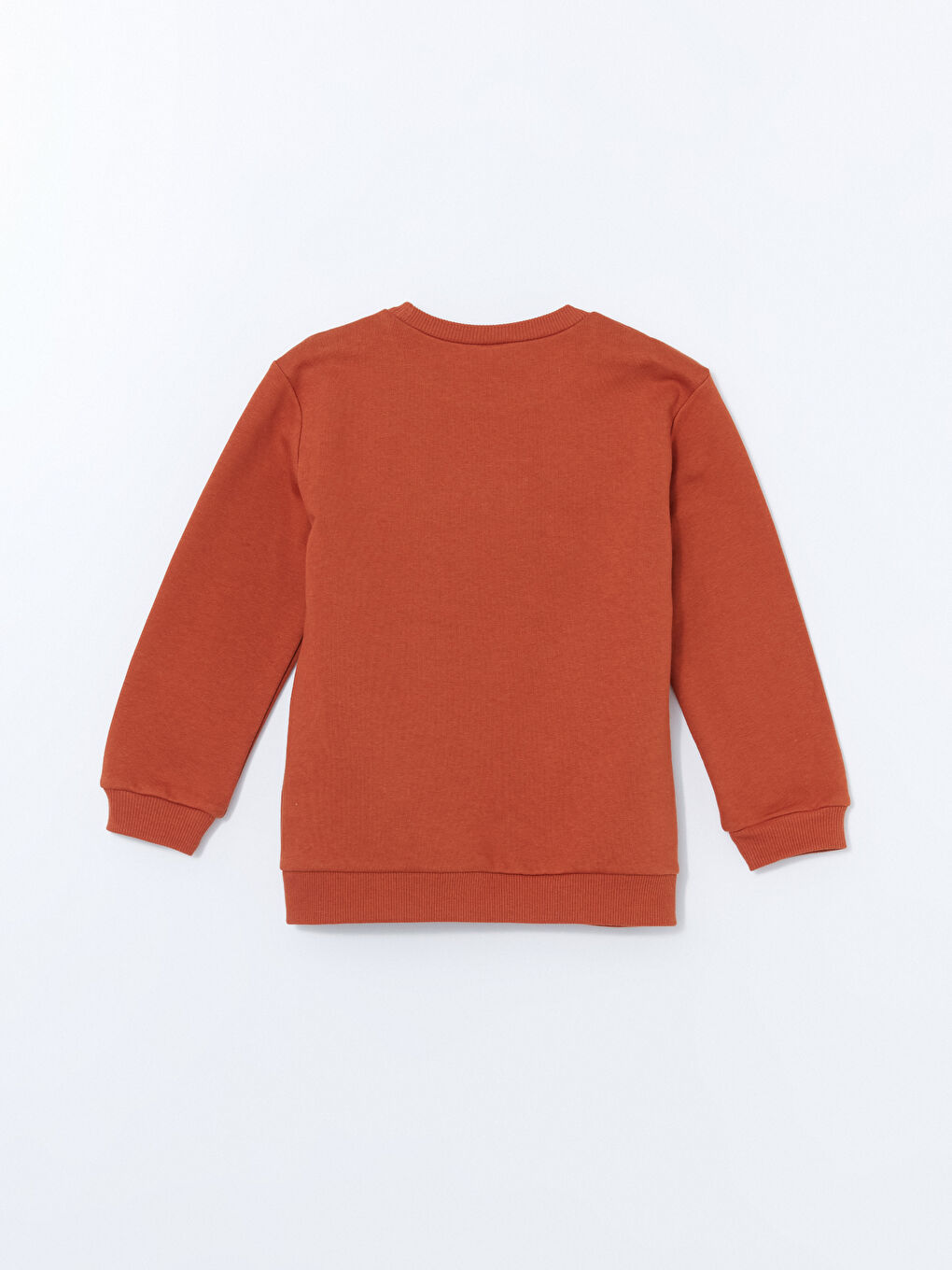 LCW Kids Turuncu Bisiklet Yaka Baskılı Erkek Çocuk Sweatshirt - 1