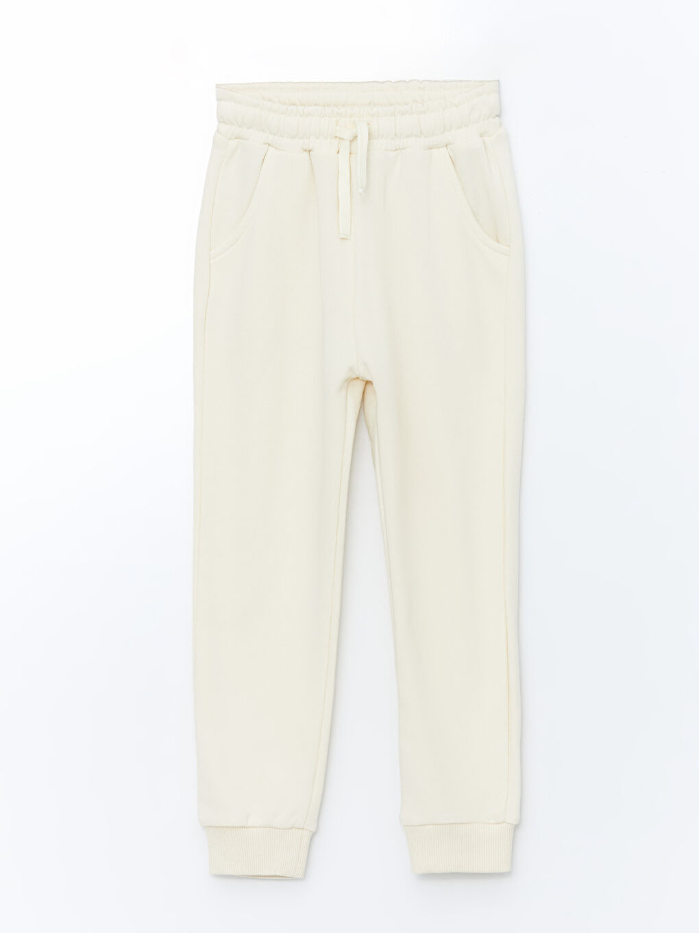 Bej Beli Lastikli Erkek Çocuk Jogger Eşofman Altı