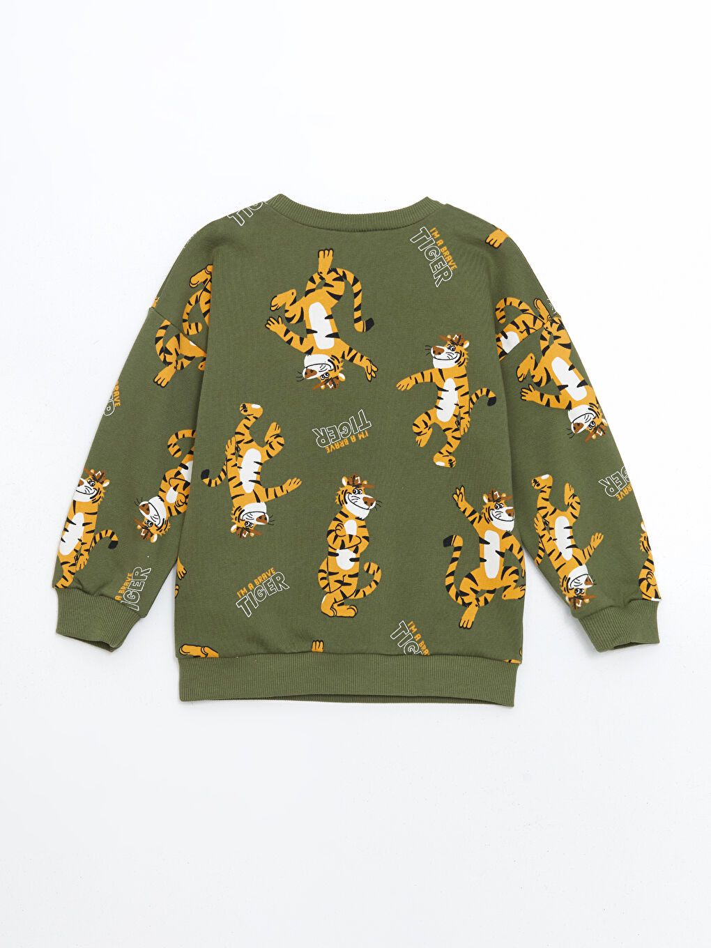 LCW Kids Haki Bisiklet Yaka Baskılı Erkek Çocuk Sweatshirt ve Eşofman Alt 2'li - 2