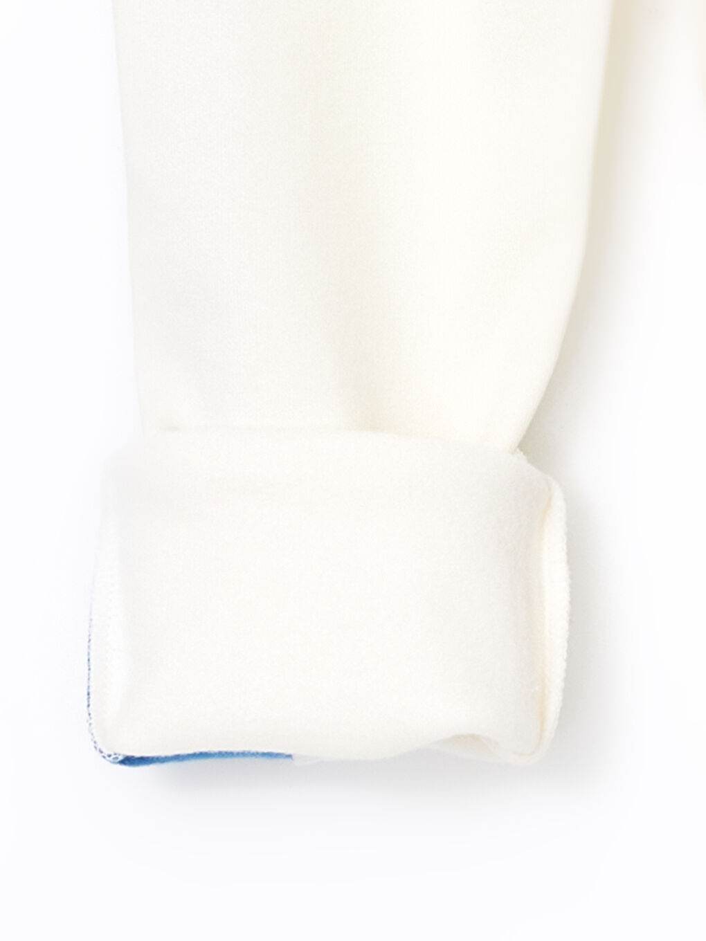 Bej Bisiklet Yaka Baskılı Kalın Erkek Çocuk Sweatshirt-3