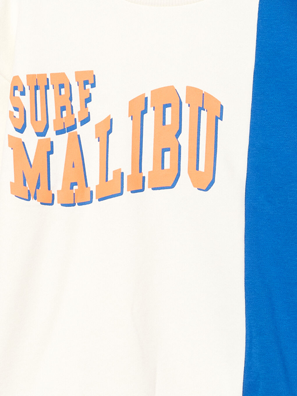 Bej Bisiklet Yaka Baskılı Kalın Erkek Çocuk Sweatshirt-2