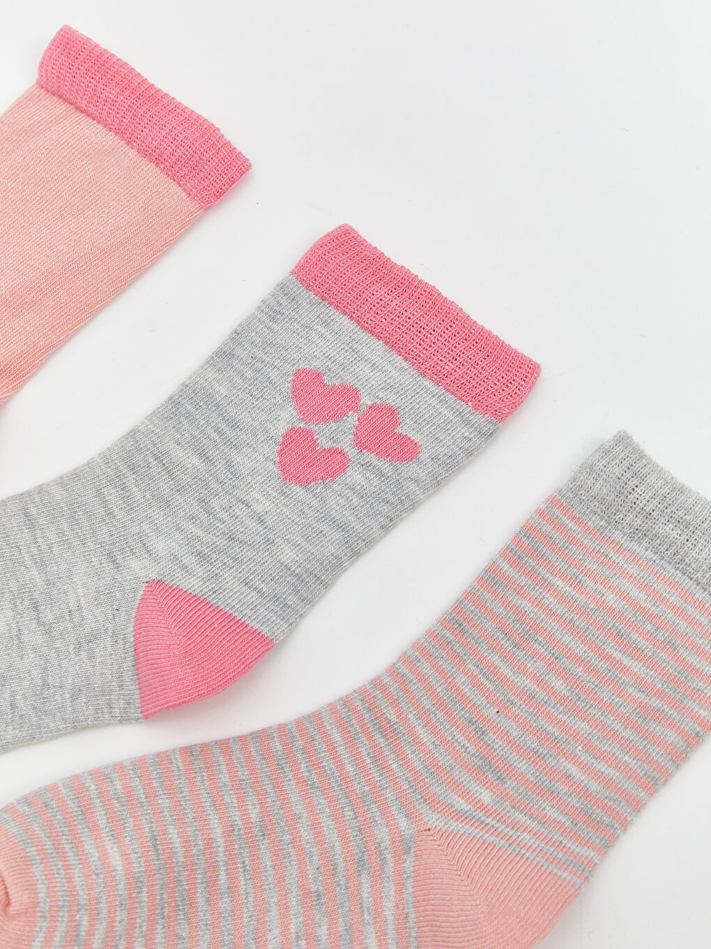 Karışık Kız Çocuk Soket Çorap 3'lü-1