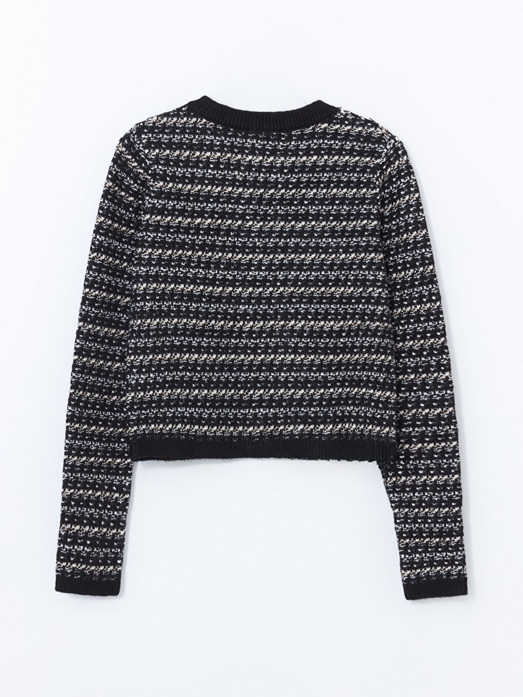 Cardigan en Tricot à Motifs pour Femmes à Col Rond-5