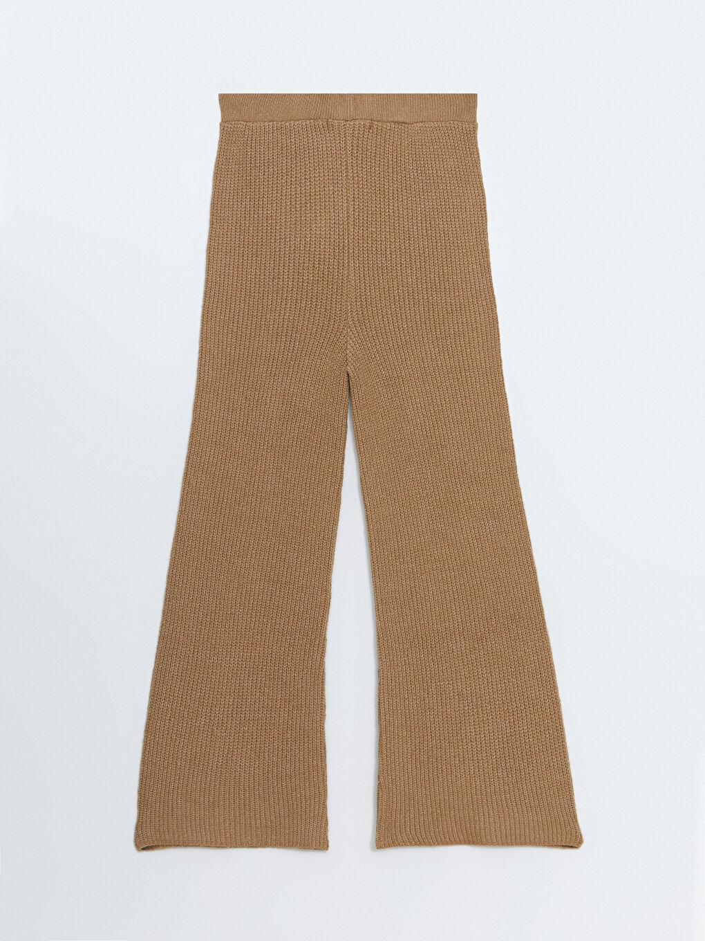 Elasticated Waist Textured Women's Knitwear Trousers-5