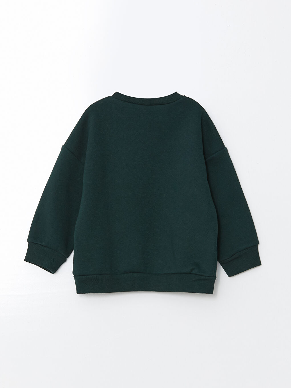 LCW ECO Zümrüt Yeşili Kalın Baskılı Erkek Bebek Sweatshirt - 1