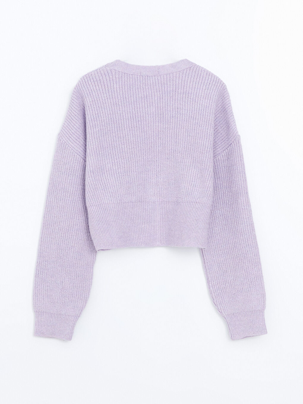 V Neck Crop Women's Knitwear Cardigan-4