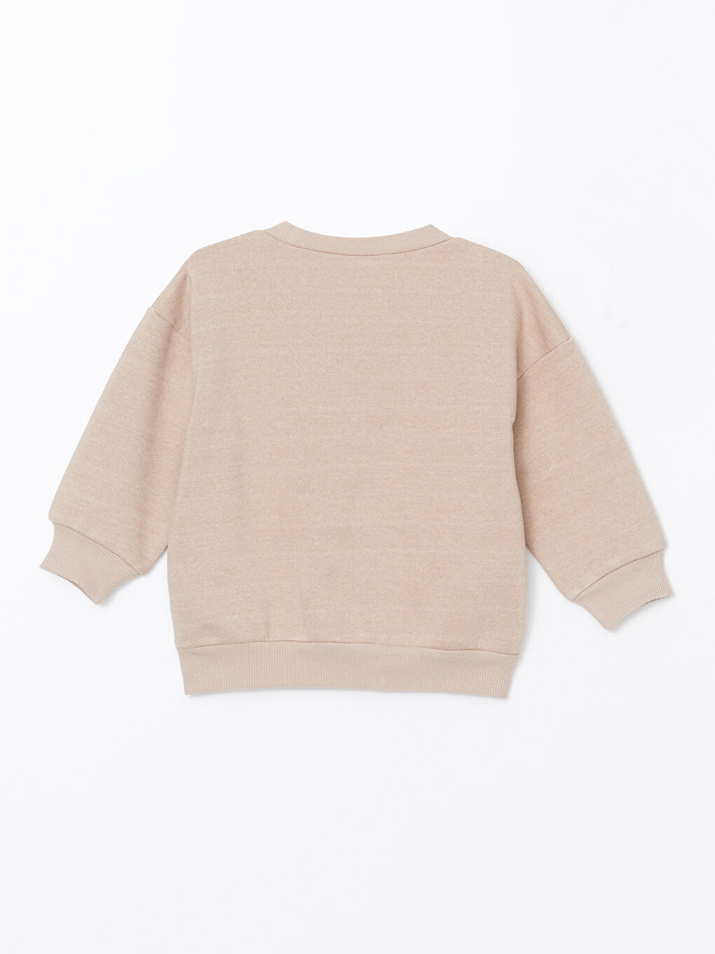 Bej Bisiklet Yaka Baskılı Erkek Çocuk Sweatshirt-1