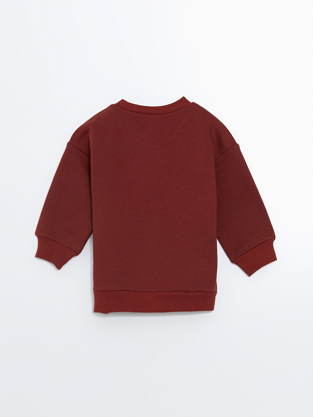 LCW ECO Bordo Bisiklet Yaka Uzun Kollu Baskılı Erkek Bebek Sweatshirt ve Eşofman Alt 2'li Takım - 3