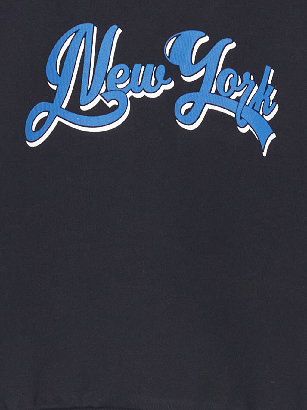 Siyah Bisiklet Yaka Baskılı Erkek Çocuk Sweatshirt-2