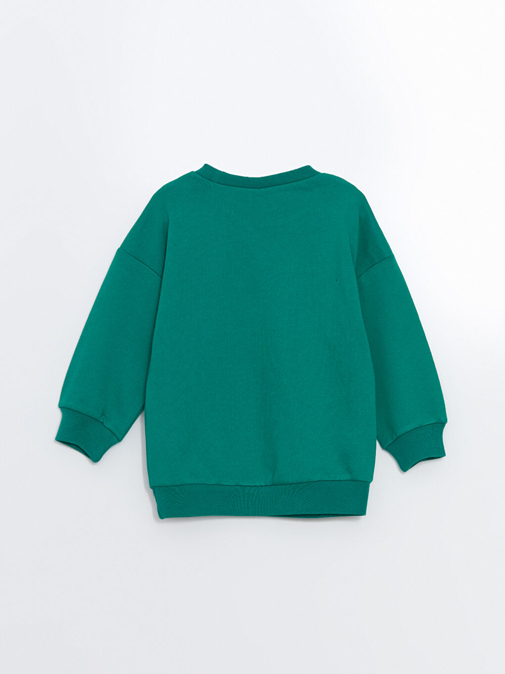 Yeşil Bisiklet Yaka Baskılı Erkek Çocuk Sweatshirt-1