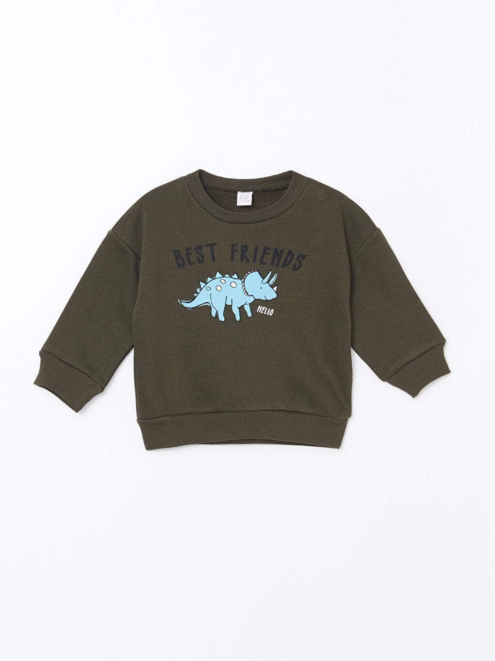 LCW ECO Haki Erkek Bebek Dinazor Baskılı Erkek Bebek Sweatshirt - 1