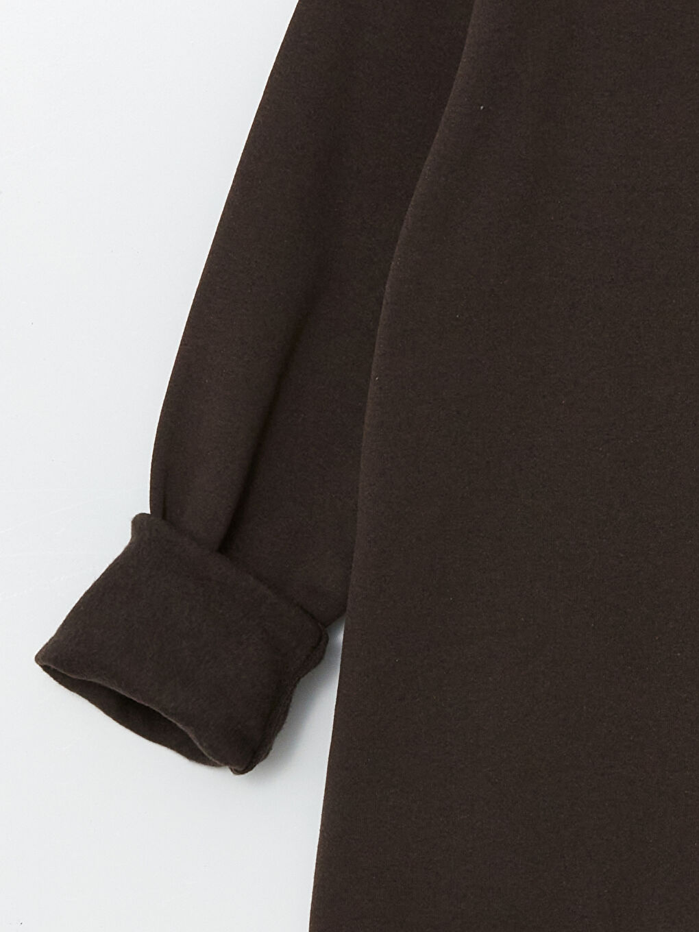 Kahverengi Bisiklet Yaka Baskılı Erkek Kalın Sweatshirt-6