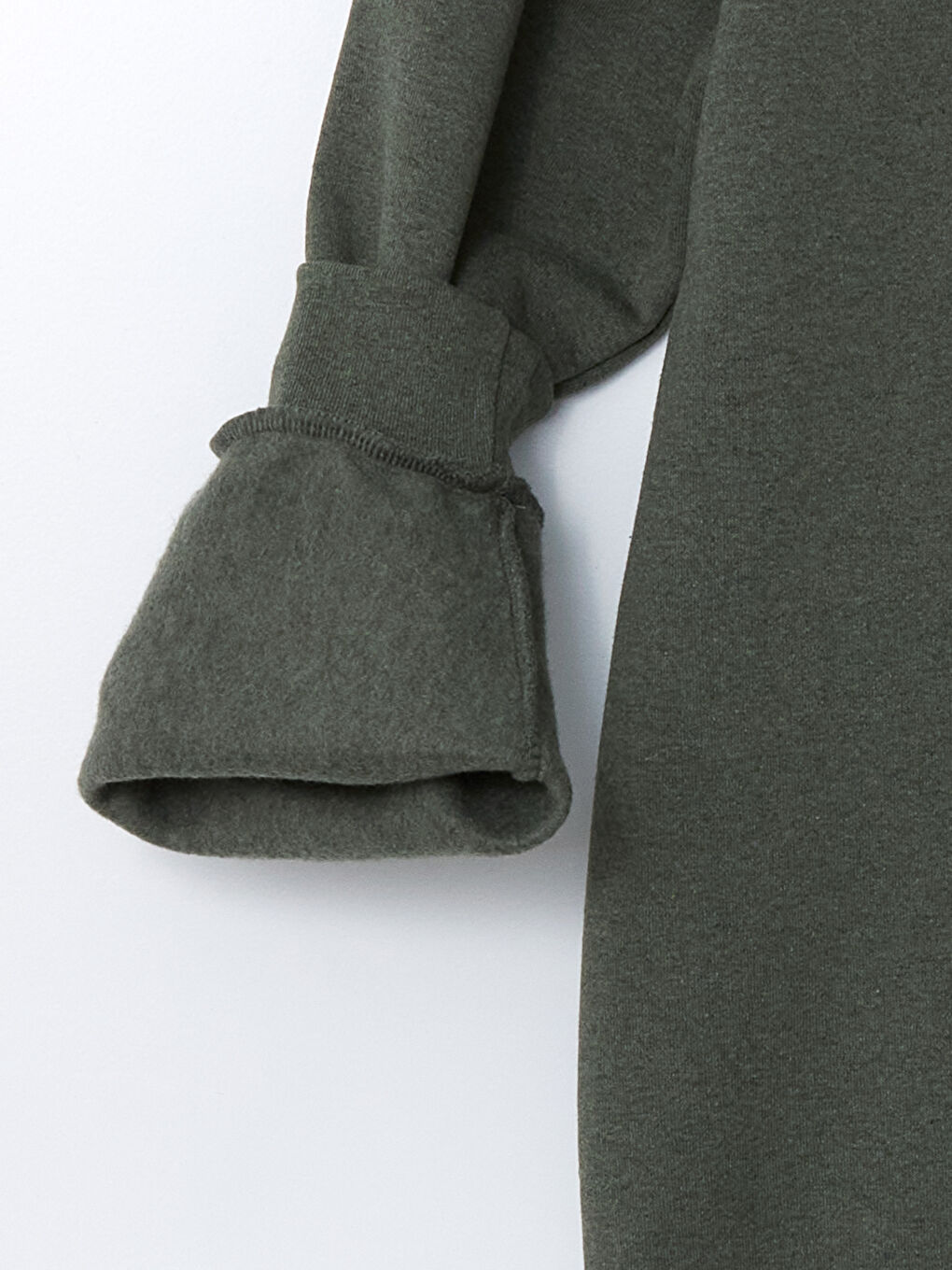 Yeşil Bisiklet Yaka Uzun Kollu Baskılı Erkek Sweatshirt-6