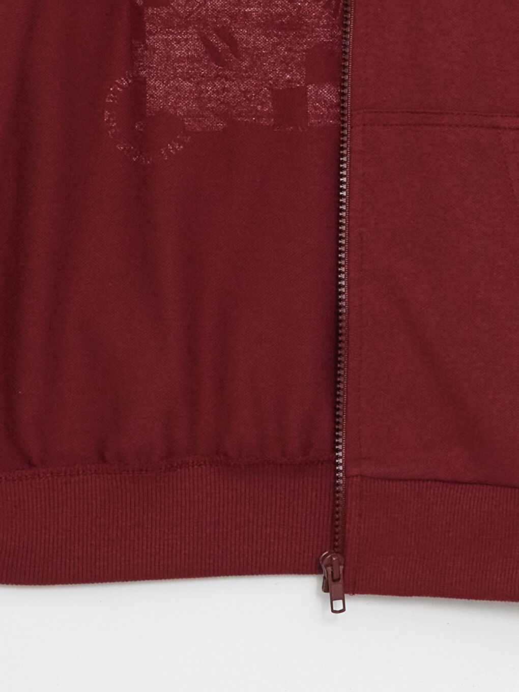 LCW ECO Bordo Kapüşonlu Erkek Çocuk Fermuarlı Sweatshirt - 2