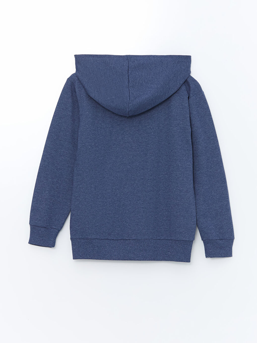 LCW ECO Denim Mavi Kapüşonlu Erkek Çocuk Fermuarlı Sweatshirt - 1