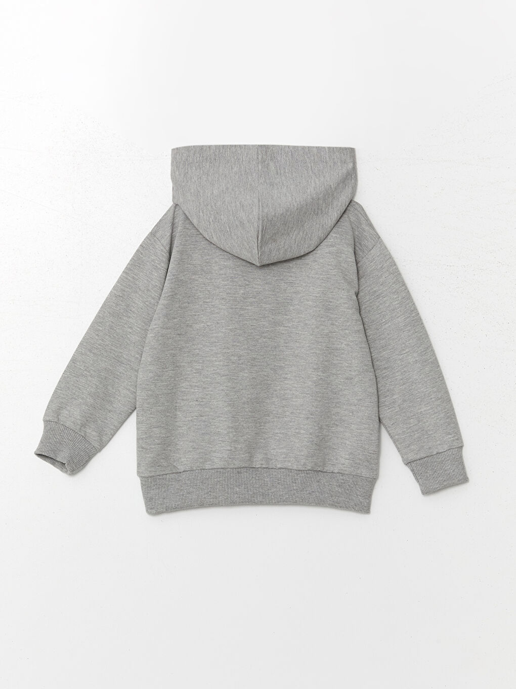 Mışıl Kids Gri Melanj Baskılı Uzun Kollu Erkek Bebek Hoodie ve Eşofman Altı 2'li Takım - 2