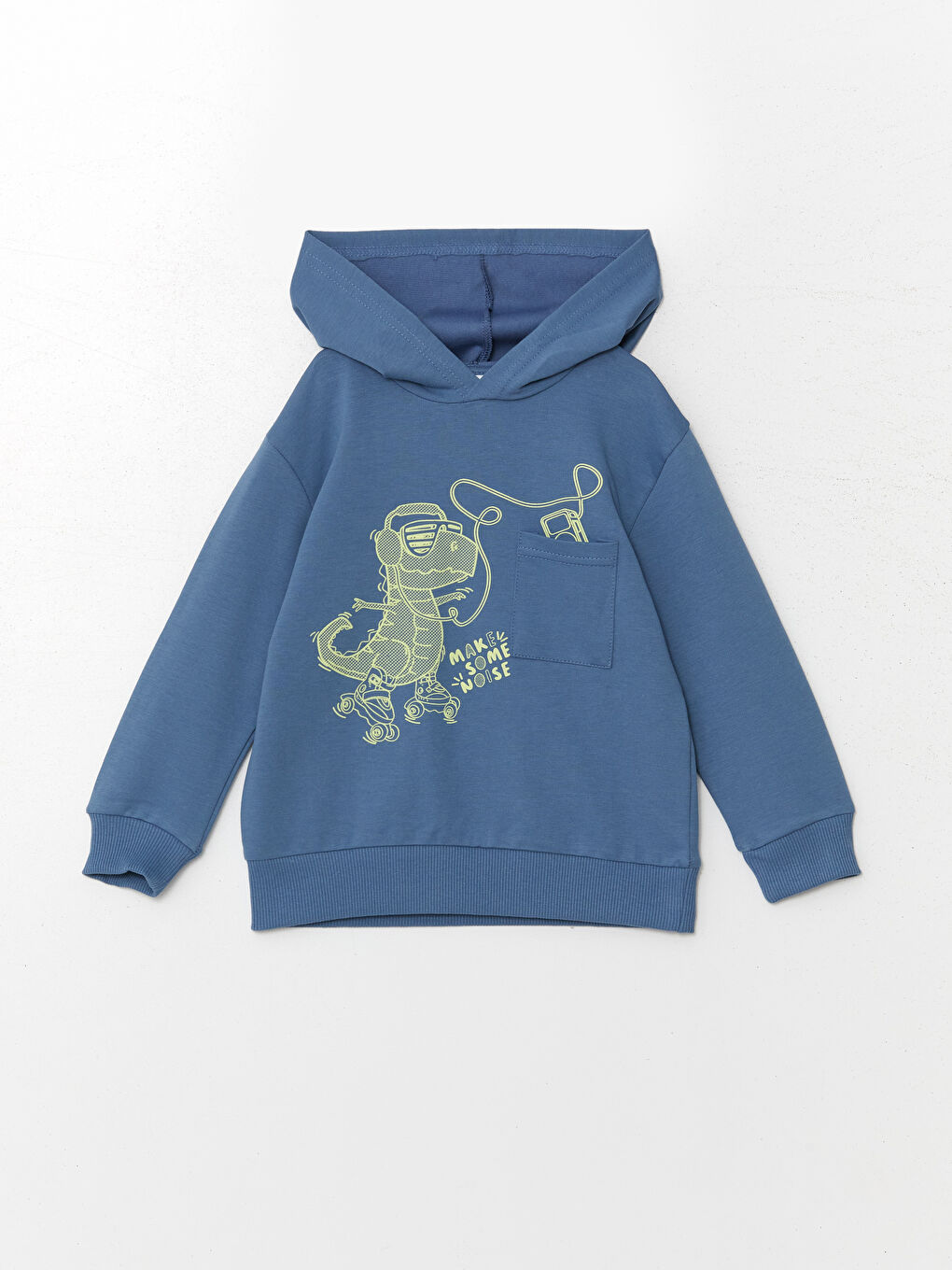 Mışıl Kids İndigo Baskılı Uzun Kollu Erkek Bebek Hoodie ve Eşofman Altı 2'li Takım - 1