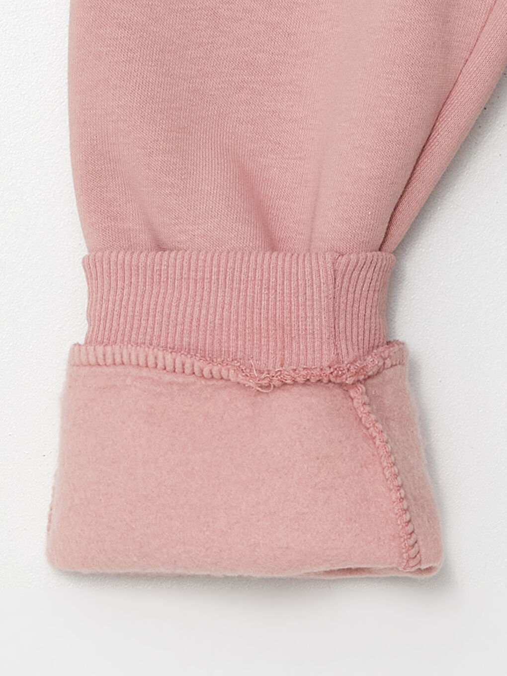 Mışıl Kids Pembe Bisiklet Yaka Uzun Kollu Baskılı Kız Bebek Sweatshirt ve Eşofman Alt 2'li Takım - 5