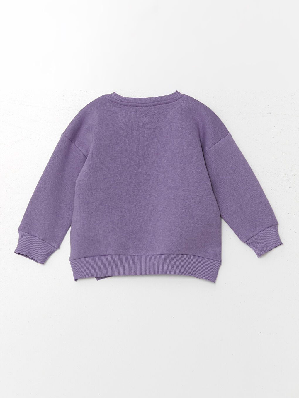 Mışıl Kids Lila Bisiklet Yaka Uzun Kollu Baskılı Kız Bebek Sweatshirt ve Eşofman Alt 2'li Takım - 2