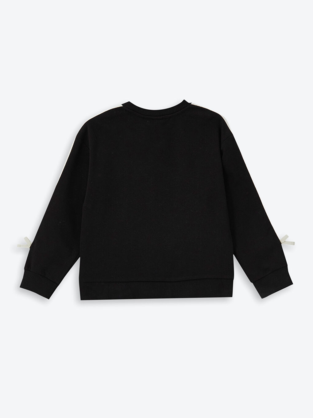 LCW Kids Siyah Bisiklet Yaka Kız Çocuk Sweatshirt - 1