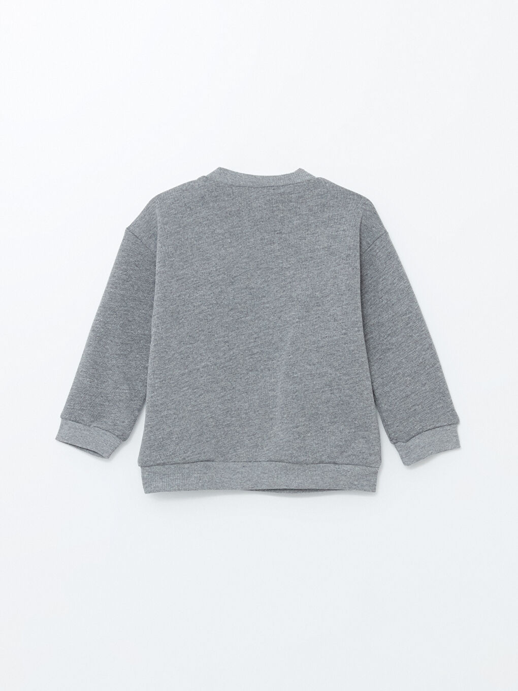 LCW ECO Grey Mel - Lacivert Bisiklet Yaka Uzun Kollu Baskılı Kız Bebek Sweatshirt ve Eşofman Alt 2'li Takım - 3