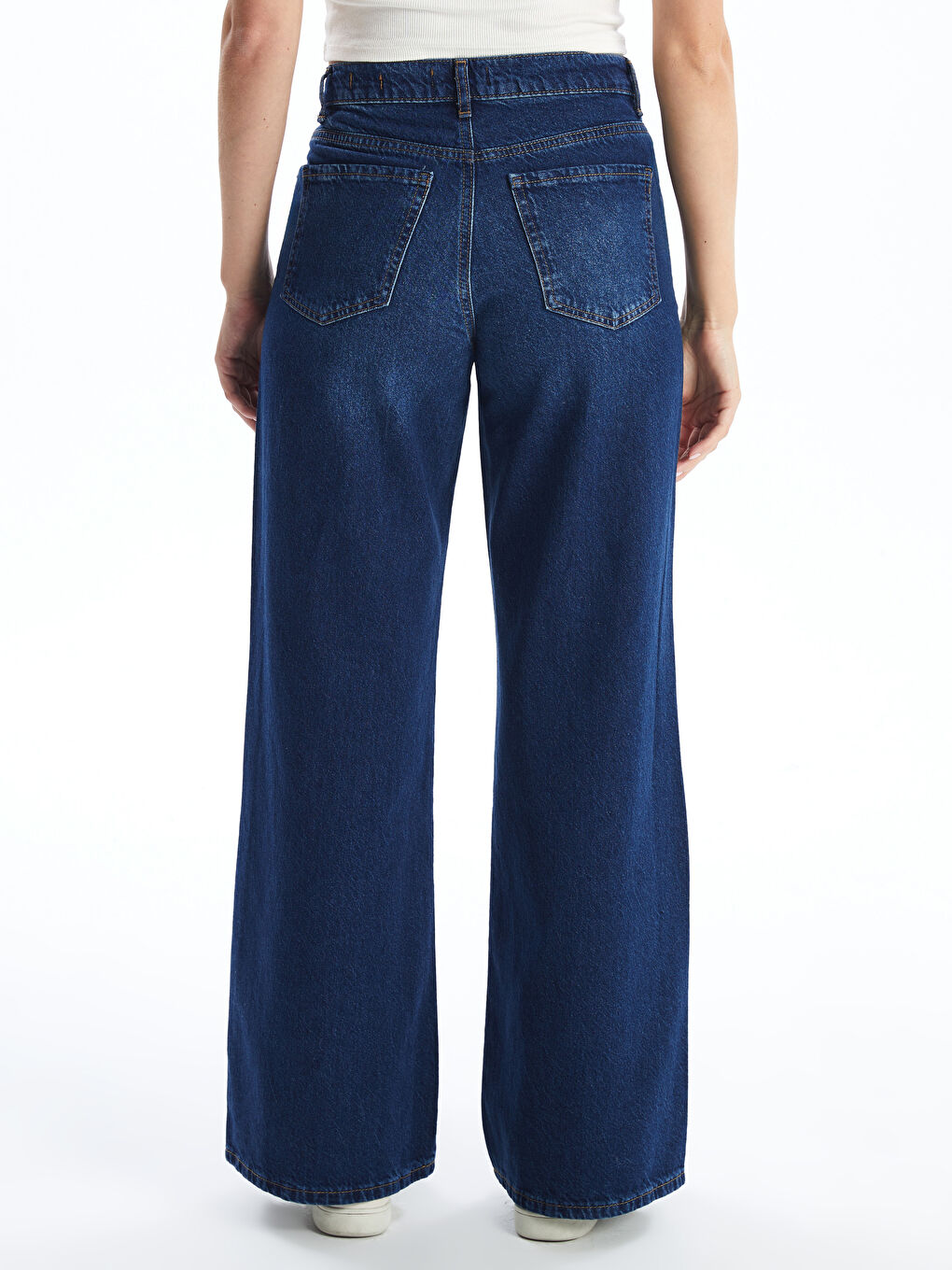 LCW Jeans Koyu Rodeo Wideleg Kadın Jean Pantolon - 3