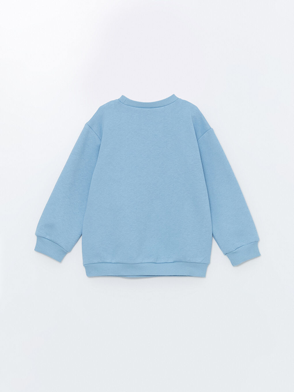 LCW Kids Mavi Bisiklet Yaka Uzun Kollu Baskılı Kız Çocuk Sweatshirt ve Tayt 2'li Takım - 3