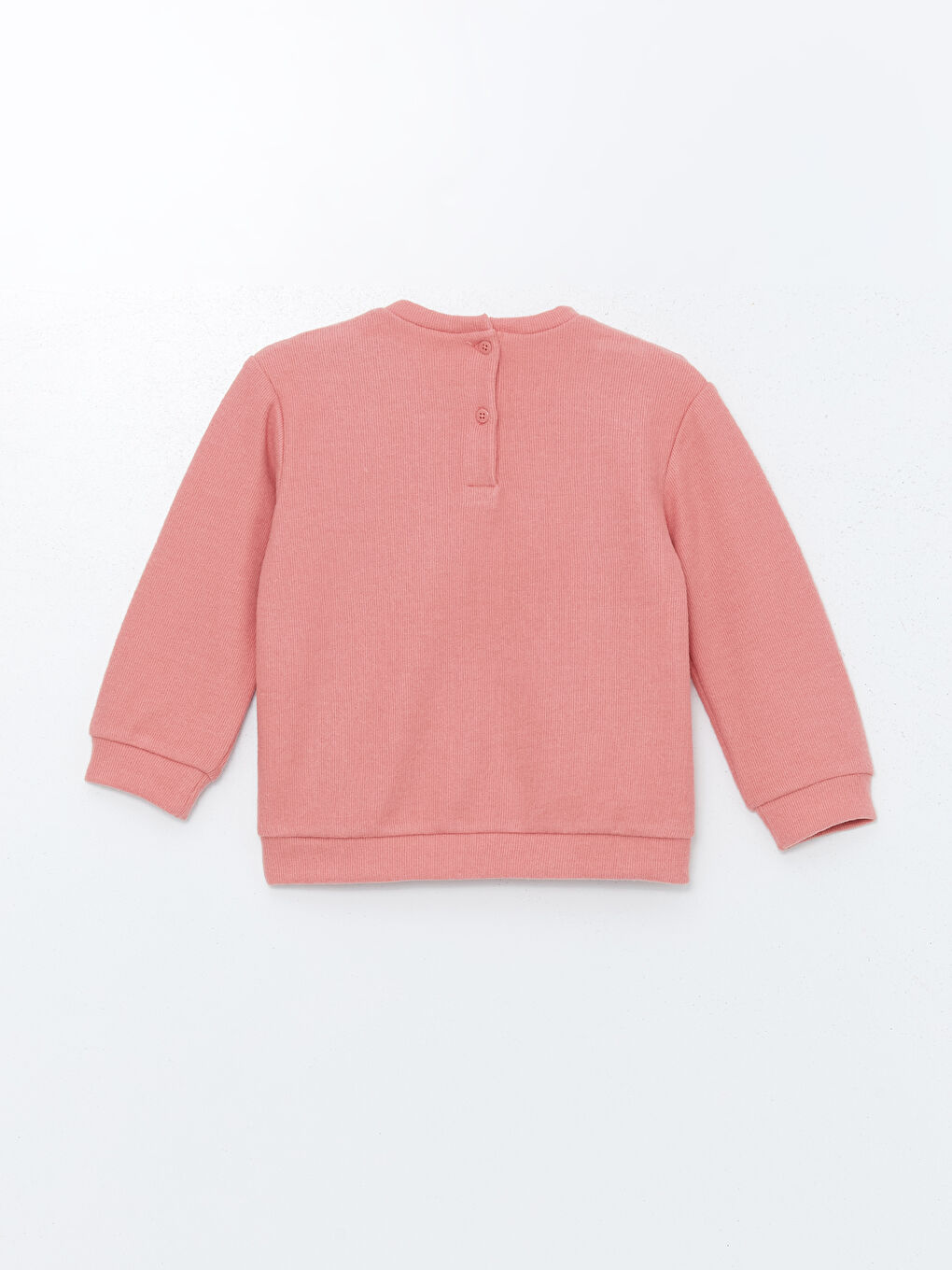 LCW baby Pembe Bisiklet Yaka Kız Çocuk Sweatshirt - 1