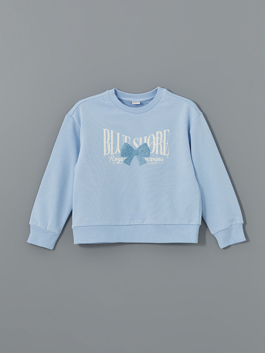 LCW Kids Açık Mavi Bisiklet Yaka Kız Çocuk Sweatshirt 2'li - 4