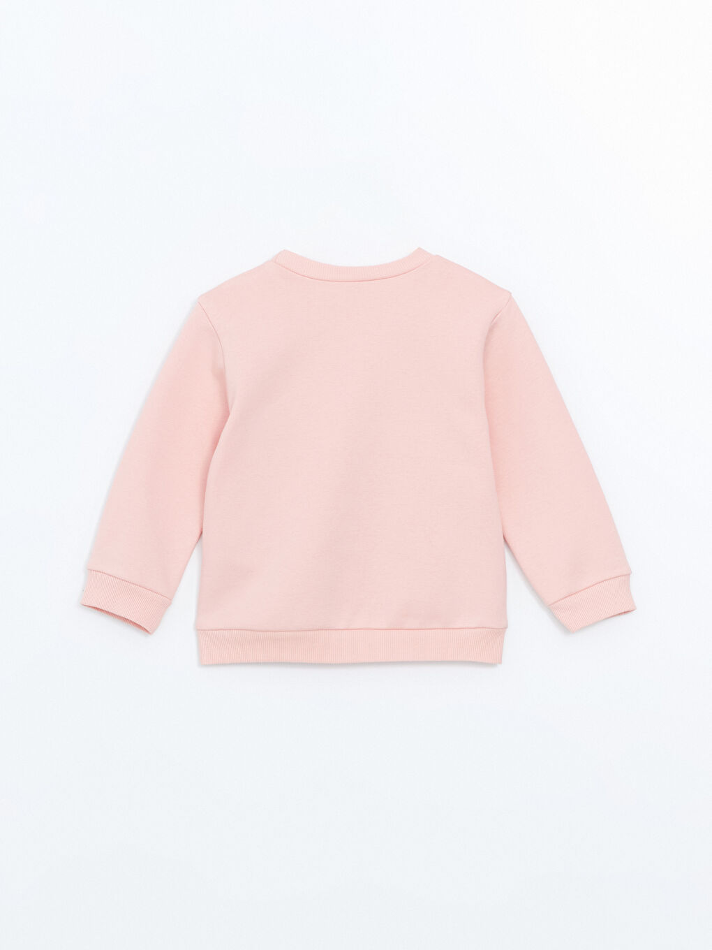 LCW Kids Pembe Bisiklet Yaka Uzun Kollu Baskılı Kız Çocuk Sweatshirt 2'li - 3