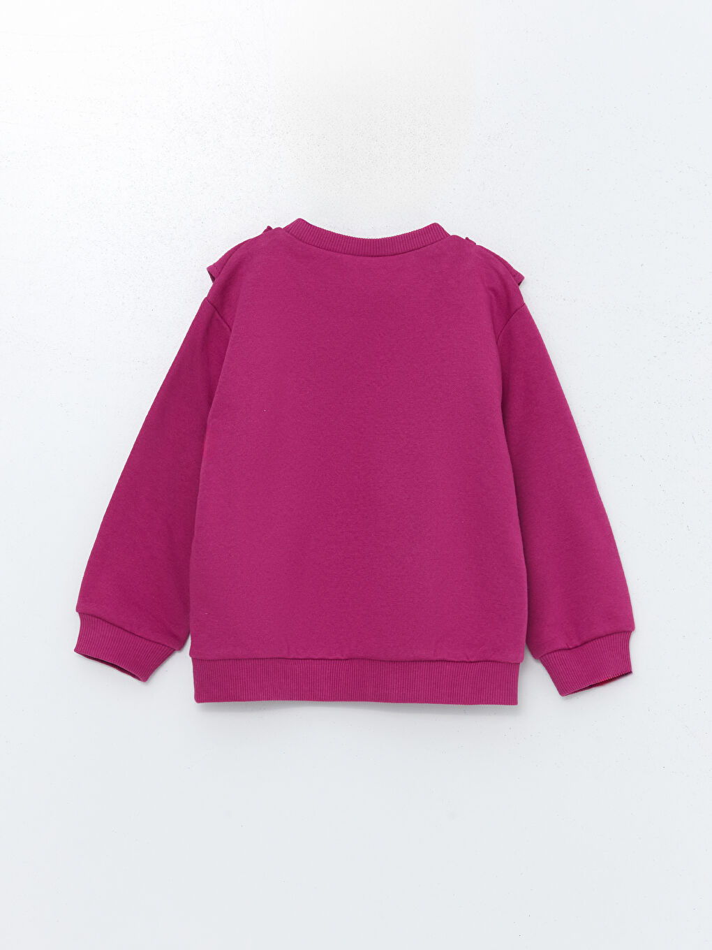 LCW Kids Mat Fuşya Bisiklet Yaka Kız Çocuk Sweatshirt - 1