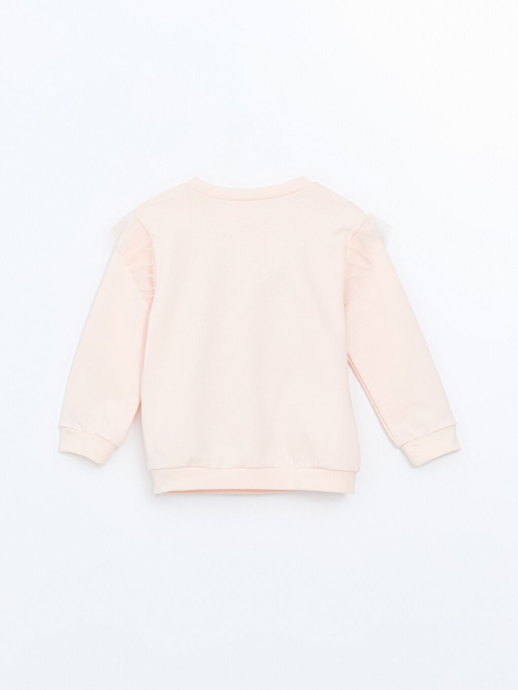 LCW Kids Açık Pembe Bisiklet Yaka Uzun Kollu Baskılı Kız Çocuk Sweatshirt 2'li - 3