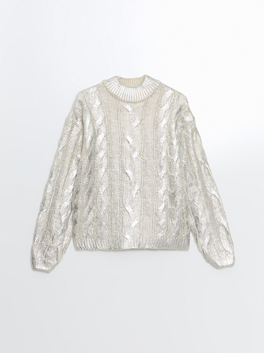Half Turtleneck Shiny Women'S Knit Sweater -W4KH12Z8-FDH