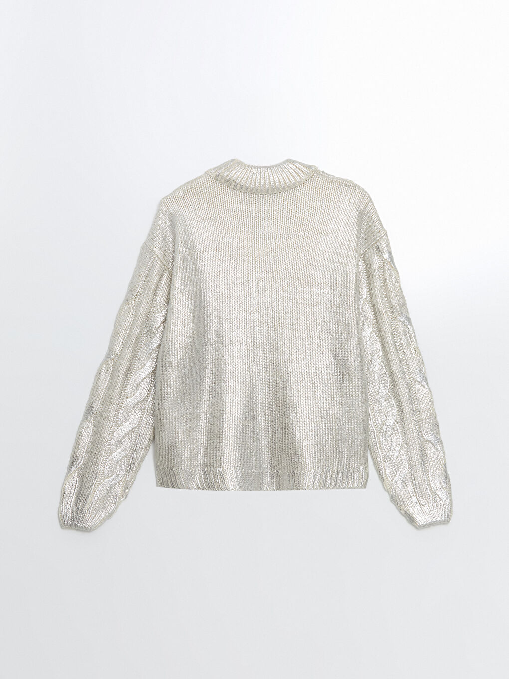 Half Turtleneck Shiny Women'S Knit Sweater -W4KH12Z8-FDH