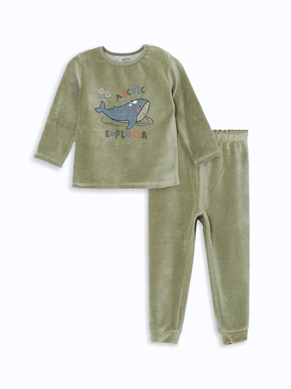 LCW Kids Yeşil Bisiklet Yaka Erkek Çocuk Pijama Takımı