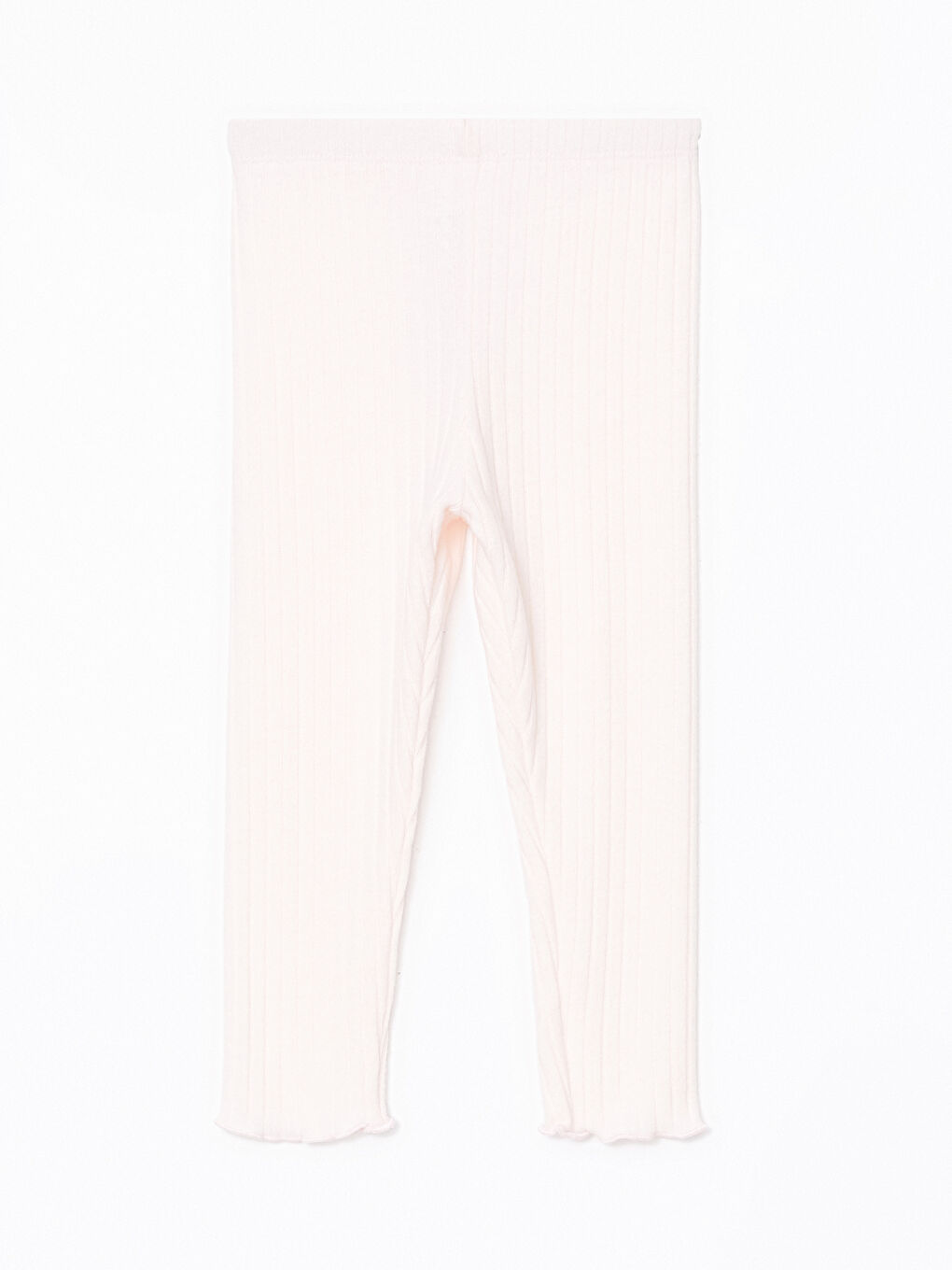 Pembe Beli Lastikli Kız Bebek Pijama Alt