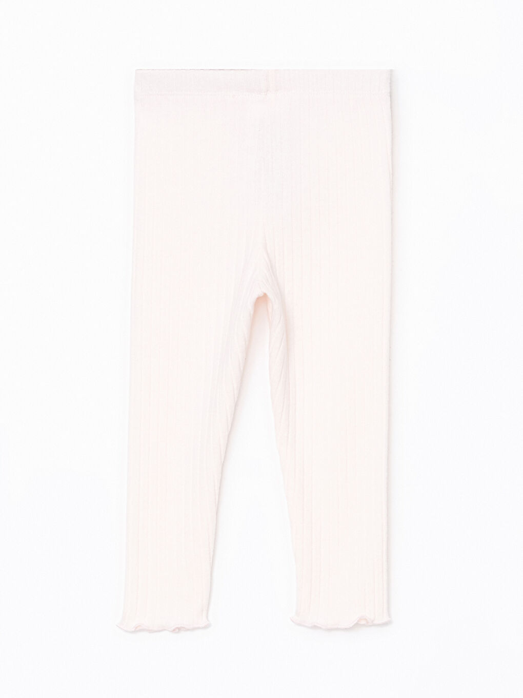 Pembe Beli Lastikli Kız Bebek Pijama Alt-1