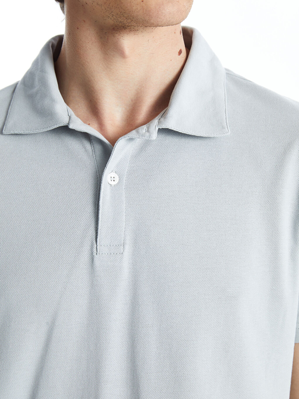 Polo Neck Short Sleeve Pique Men's T-Shirt-2