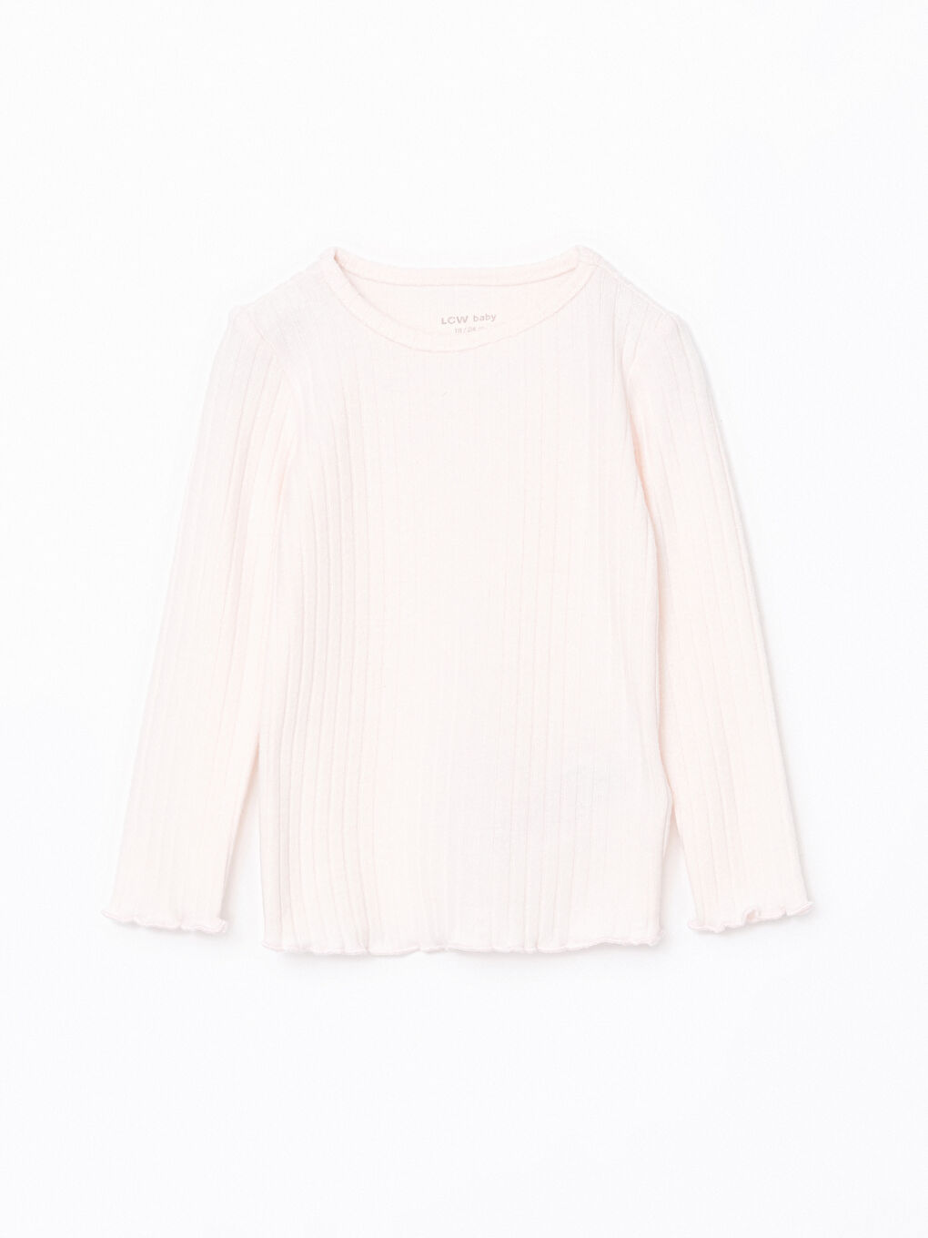 Pembe Bisiklet Yaka Kız Bebek Tişört