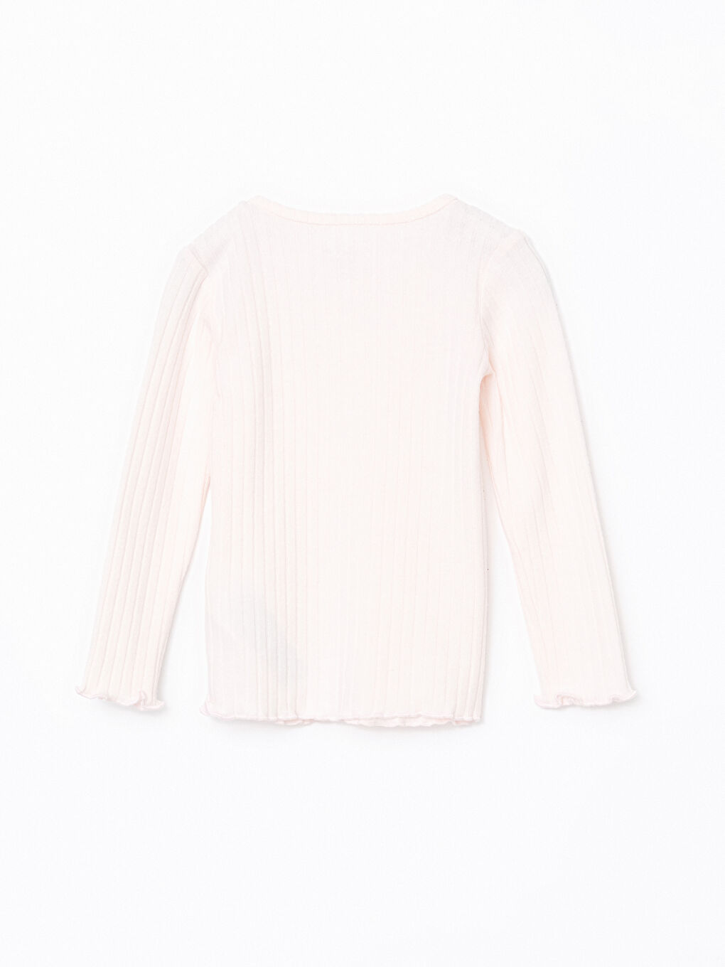 Pembe Bisiklet Yaka Kız Bebek Tişört-1