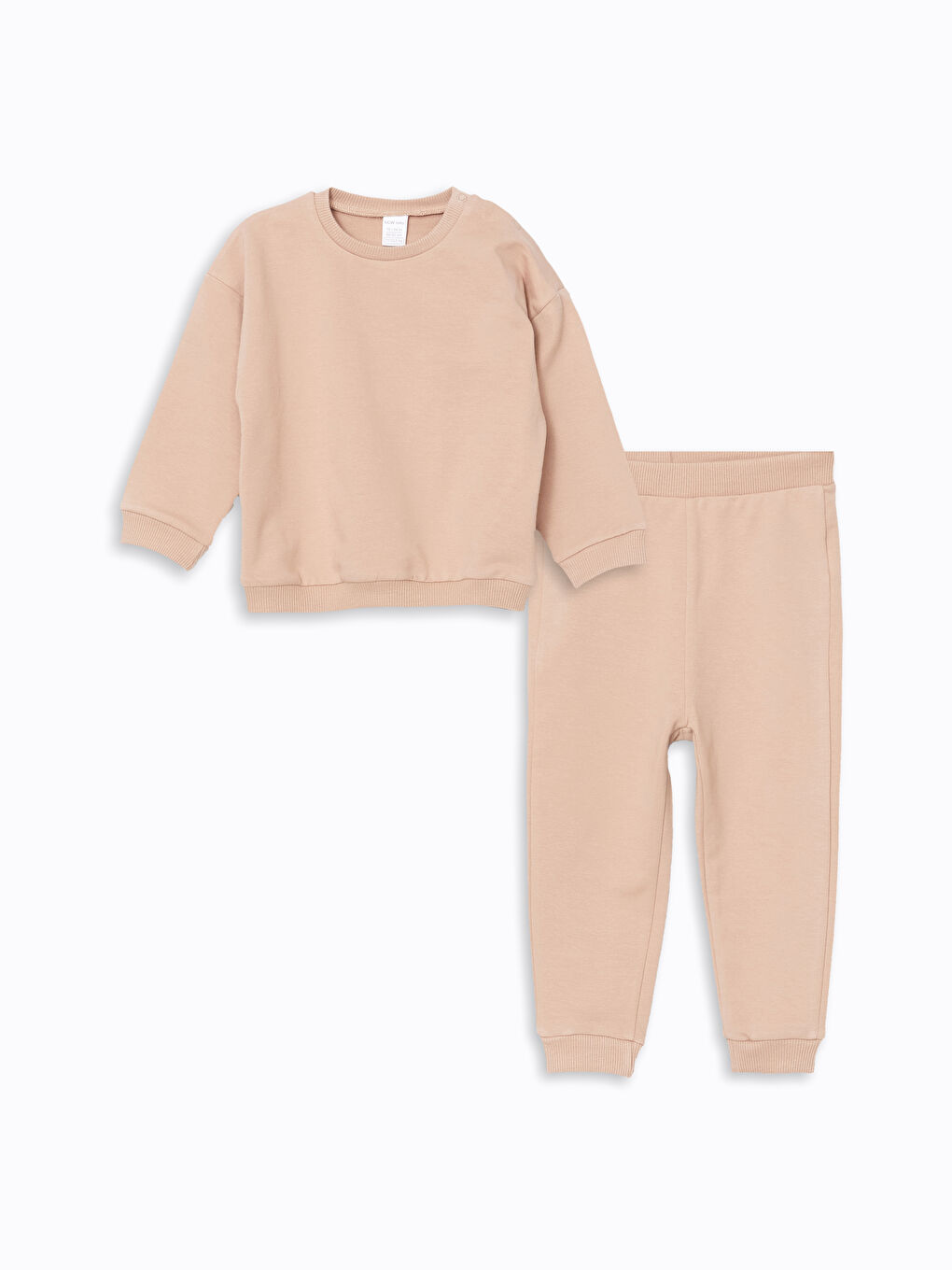 LCW baby Koyu Bej Basic Erkek Çocuk Pijama Takımı