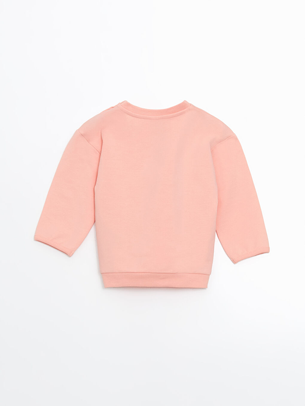 LCW baby Pembe Bisiklet Yaka Uzun Kollu Çiçekli Kız Bebek Sweatshirt ve Tayt 2'li Takım - 2