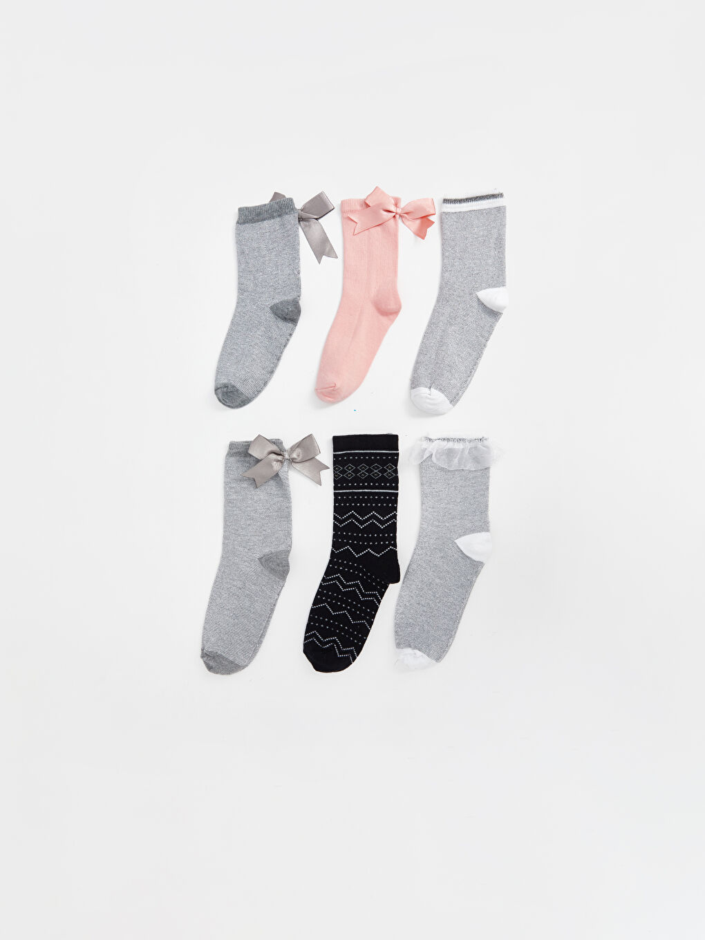 Chaussettes de Cheville pour Filles Paquet de 6