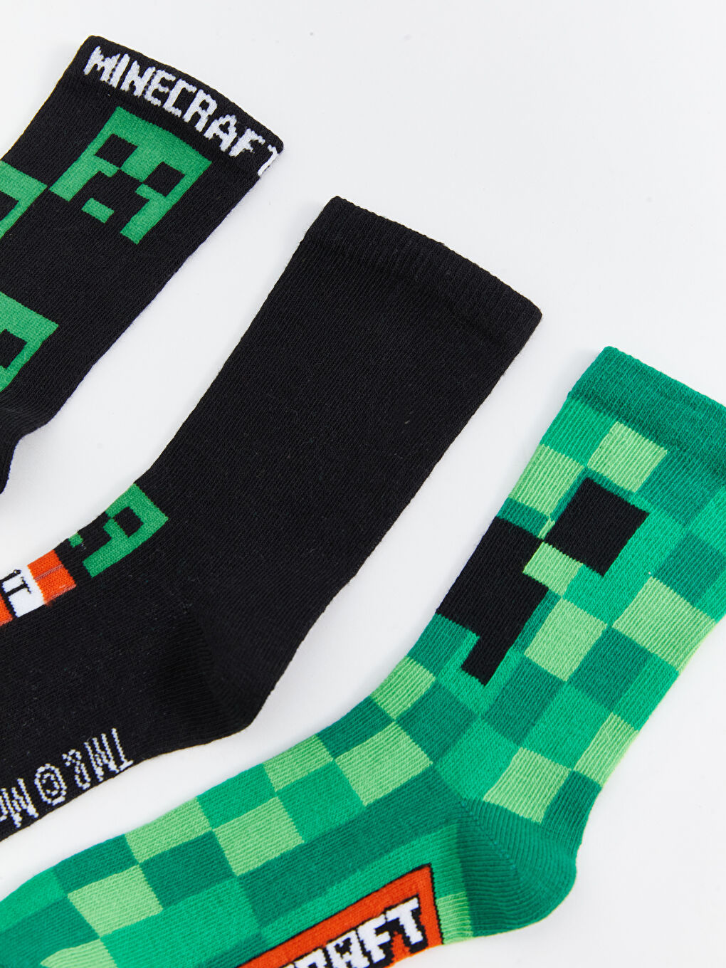 Karışık Minecraft Desenli Erkek Çocuk Soket Çorap 5'li-5