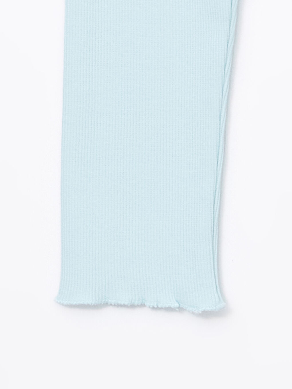 Turkuaz Beli Lastikli Basic Kız Çocuk Tayt-2