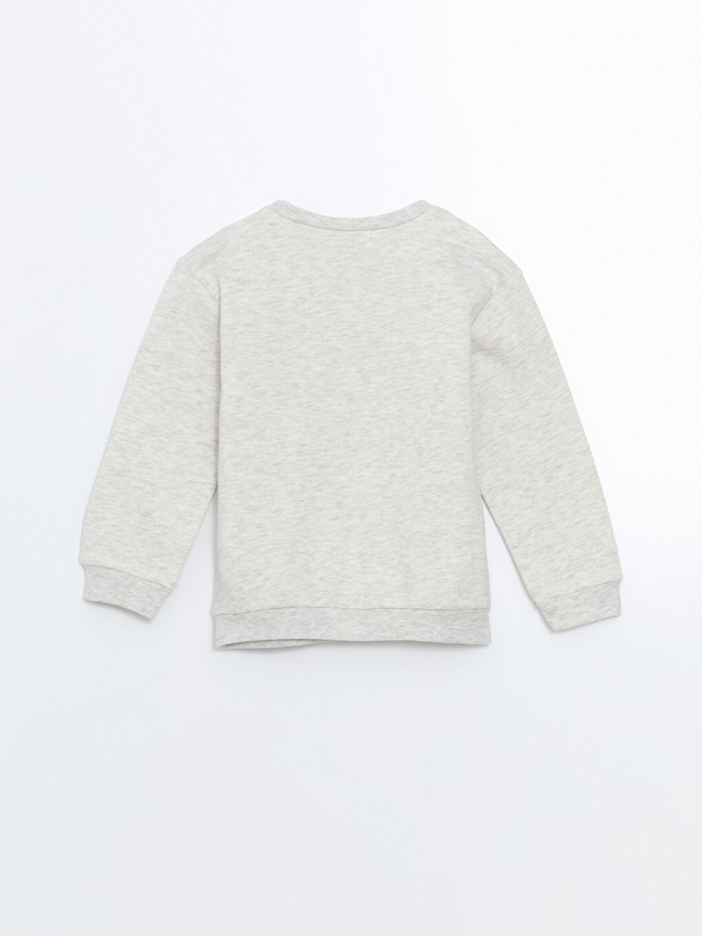 LCW Kids Gri Melanj Bisiklet Yaka Kız Çocuk Sweatshirt ve Eşofman Altı - 3