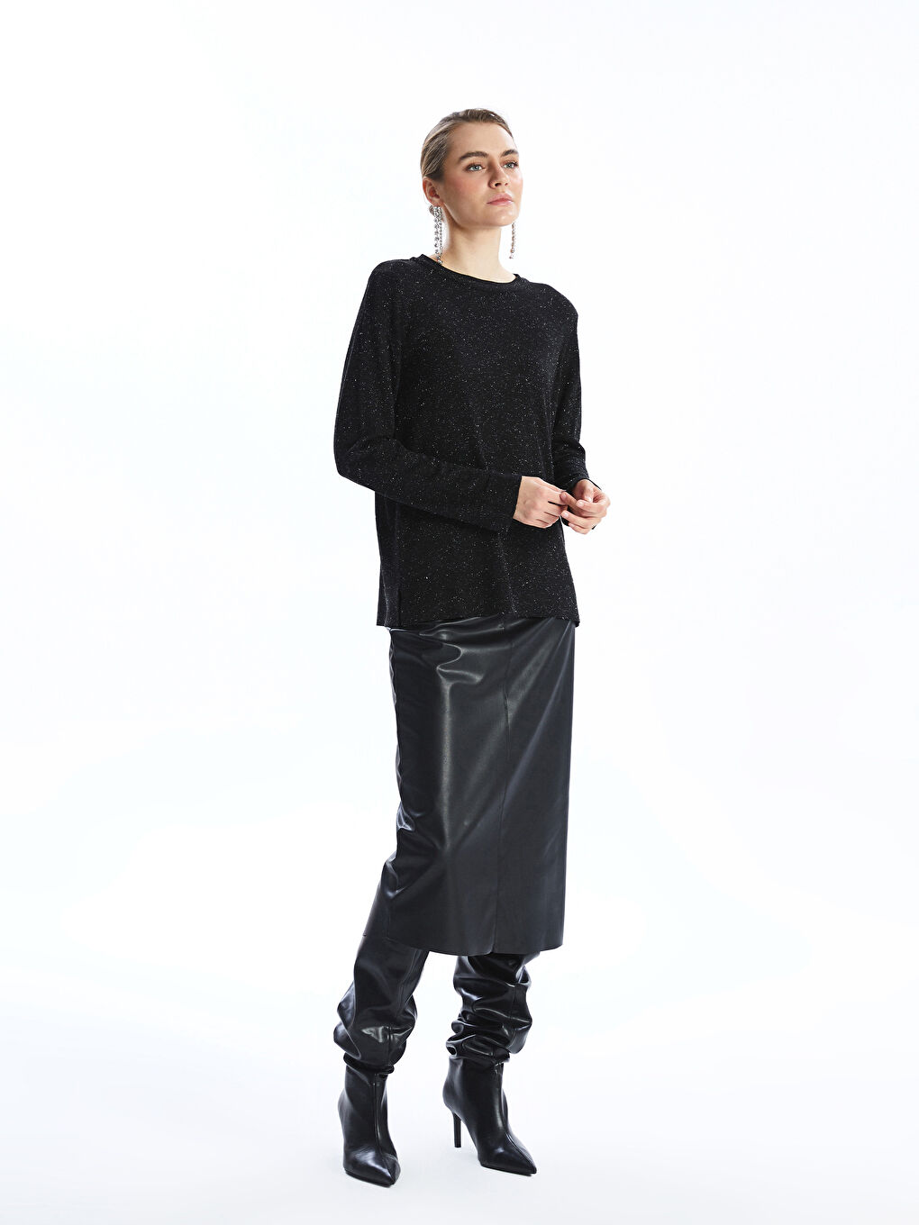 LCWAIKIKI Basic Crew Neck Bright Look Long Sleeve Women's Knitwear Sweater -W4KN29Z8-CVL