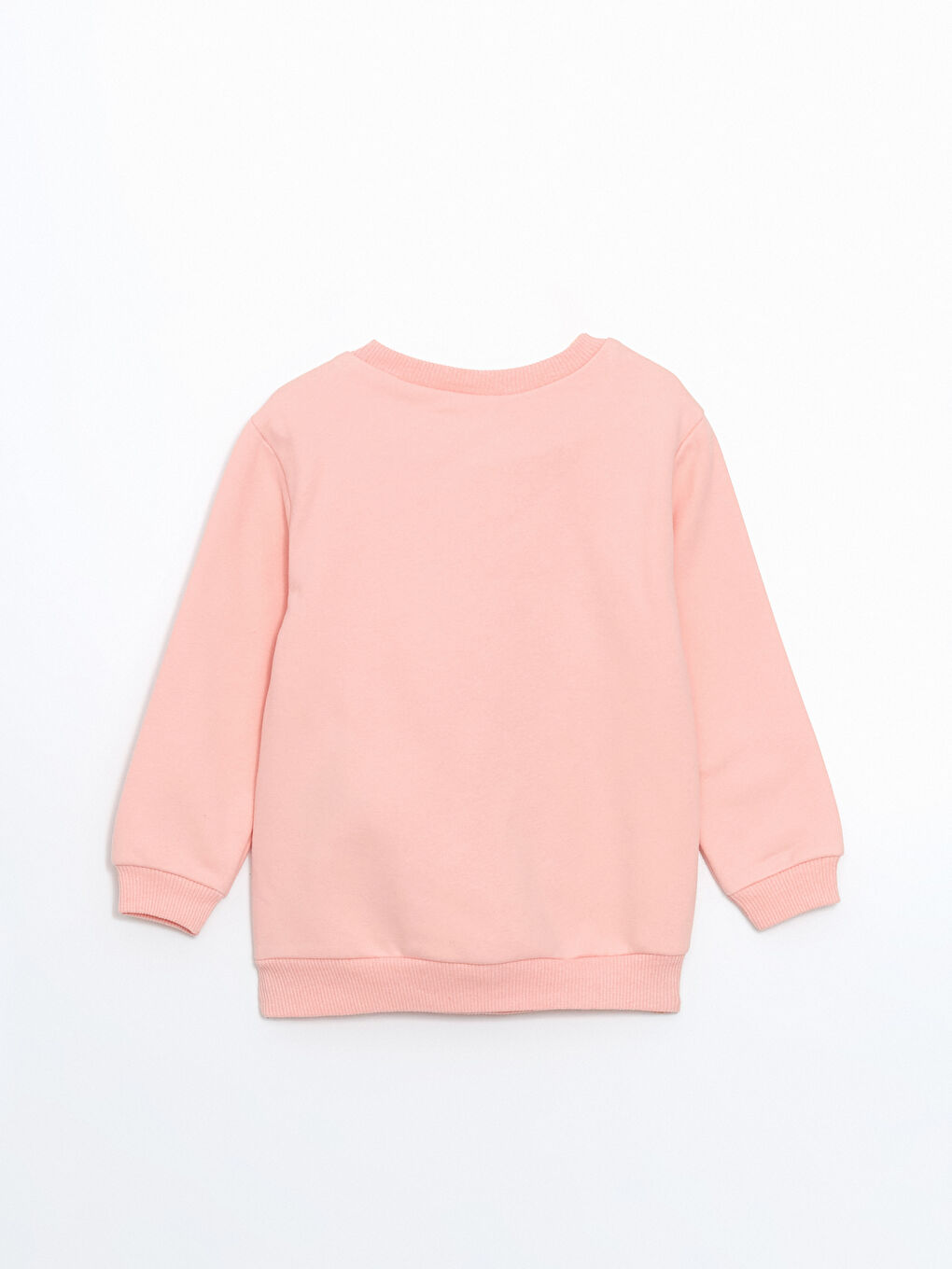 LCW Kids Pembe Bisiklet Yaka Baskılı Kız Çocuk Sweatshirt - 2